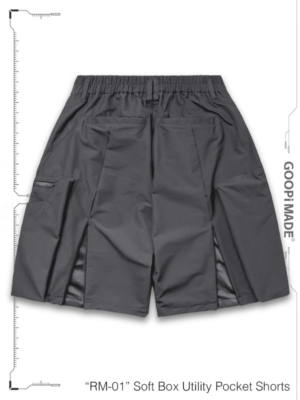 RM-01」 Soft Box Utility Pocket Shorts #Shadow [GOOPi-22SS-MAY-05