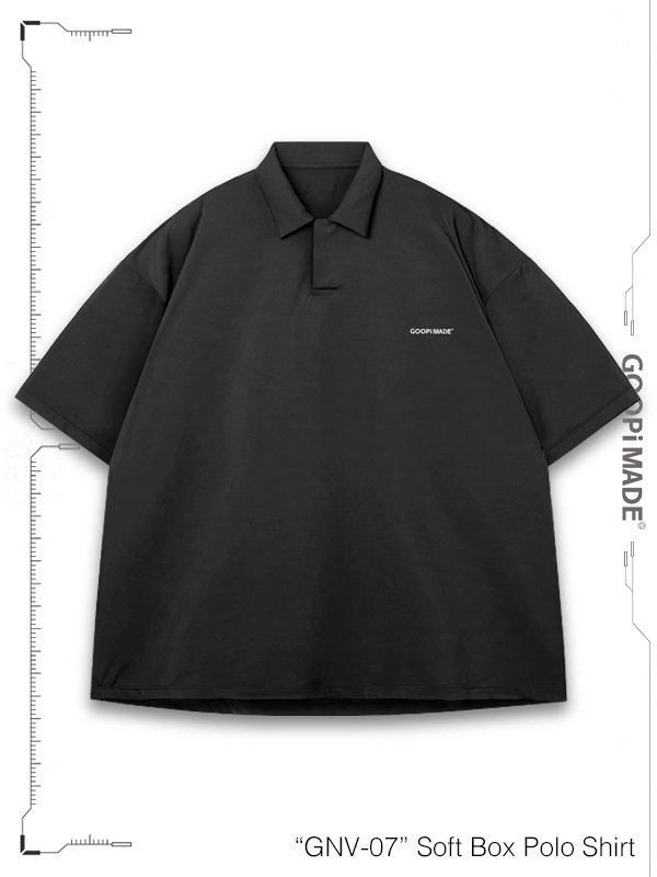 GOOPiMADE - “GNV-07“ Soft Box Polo Shirt - SHINKIROU1.0