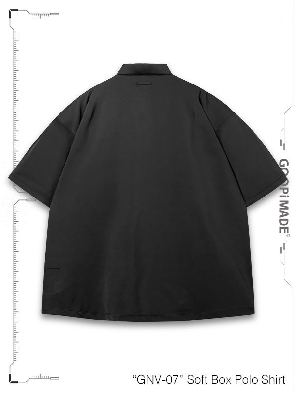 GOOPiMADE - “GNV-07“ Soft Box Polo Shirt - SHINKIROU1.0