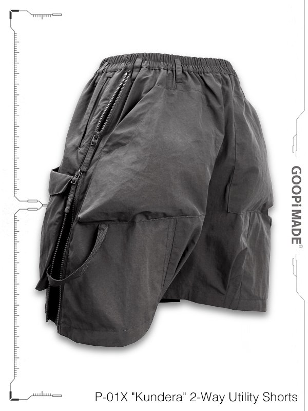 GOOPiMADE - グーピーメイド - P-01X “Kundera” 2-Way Utility Shorts - SHINKIROU