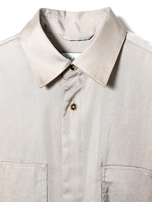 TAUPE - トープ - Satin Loose String Shirts - サテンルーズ