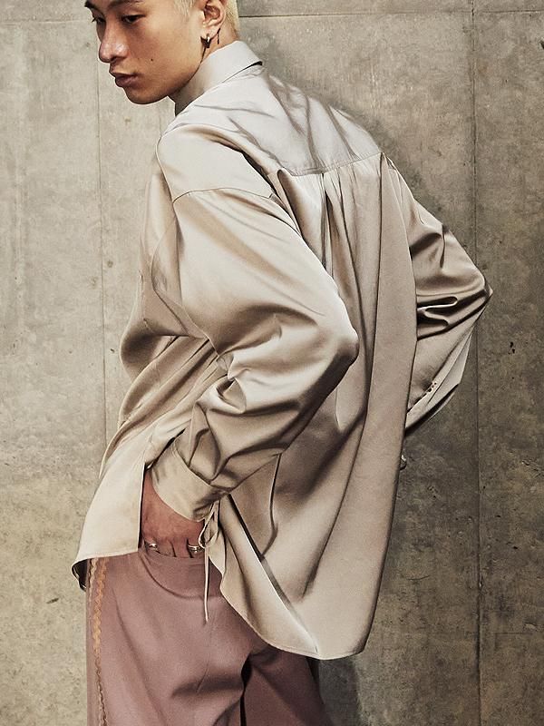T*e様 TAUPE トープ Satin Loose String Shirts TAUPE - トープ - Satin Loose String Shirts - サテンルーズ