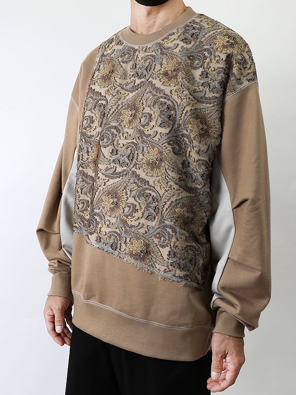 TAUPE - トープ - Blocking JQ Loose Sweatshirts - ブロッキング