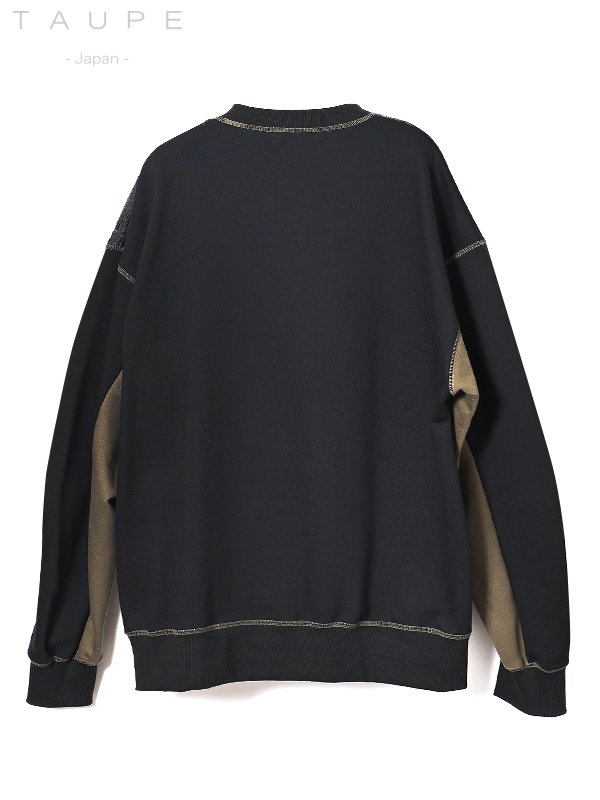 TAUPE - トープ - Blocking JQ Loose Sweatshirts - ブロッキング