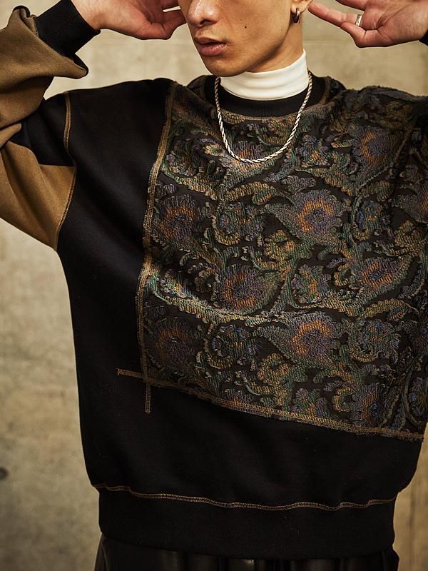 TAUPE - トープ - Blocking JQ Loose Sweatshirts