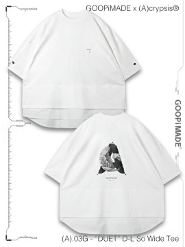 <strong>GOOPiMADE x (A)crypsis®</strong>(A).03G - “DUET“ D-L So Wide Tee<br>WHITE