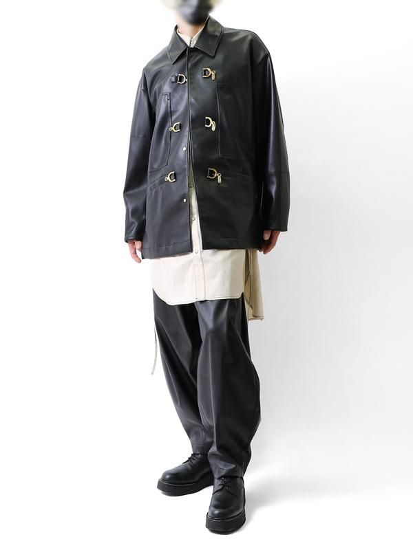 TAUPE - トープ - Vegan Leather Circus Pants - ヴィーガン