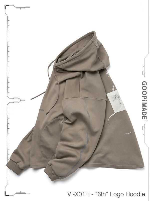 GOOPiMADE - VI-X01H - “6th” Logo Hoodie - SHINKIROU1.0