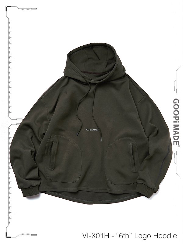 GOOPiMADE - VI-X01H - “6th” Logo Hoodie - SHINKIROU1.0