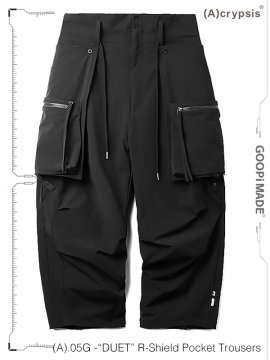 <strong>GOOPiMADE x (A)crypsis</strong>(A).05G -“DUET“R-Shield Pocket Trousers<br>BLACK