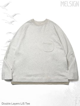 <strong>MELSIGN</strong>Double Layers L/S Tee<br>L-GRAY