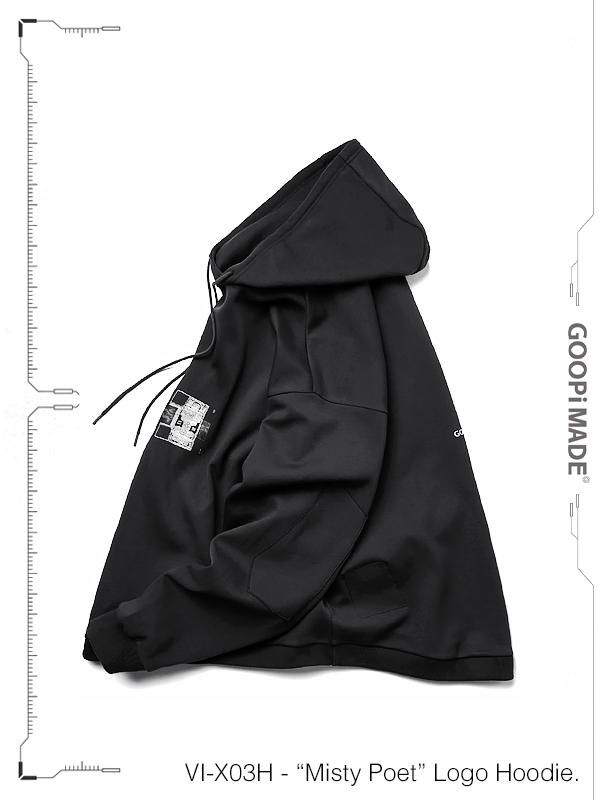 GOOPiMADE - VI-X03H - “Misty Poet“ Logo Hoodie - SHINKIROU1.0