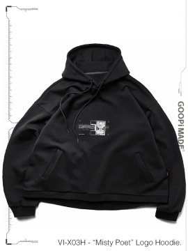 <strong>GOOPiMADE</strong>VI-X03H - “Misty Poet“ Logo Hoodie<br>SHADOW