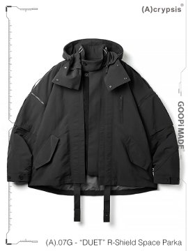 <strong>GOOPiMADE x (A)crypsis</strong>(A).07G - “DUET“ R-Shield Space Parka Jacket<br>BLACK