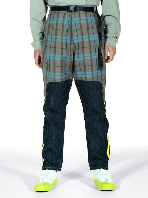 SIVA - TARTAN-CHECK LOWER-LEG DENIM PANTS - SHINKIROU1.0 SIVA - TARTAN-CHECK LOWER-LEG DENIM PANTS - SHINKIROU1.0