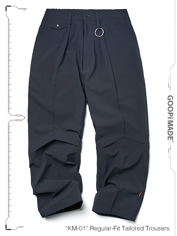 GOOPiMADE - “KM-01“ Regular-Fit Tailored Trousers - SHINKIROU1.0