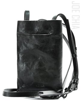 <strong>JOE CHIA</strong>SUZ LEATHER COMPACT SHOULDER BAG<br>BLACK
