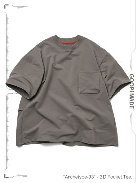 <strong>GOOPiMADE</strong>Archetype-93- 3D Pocket Tee<br>WARM GRAY