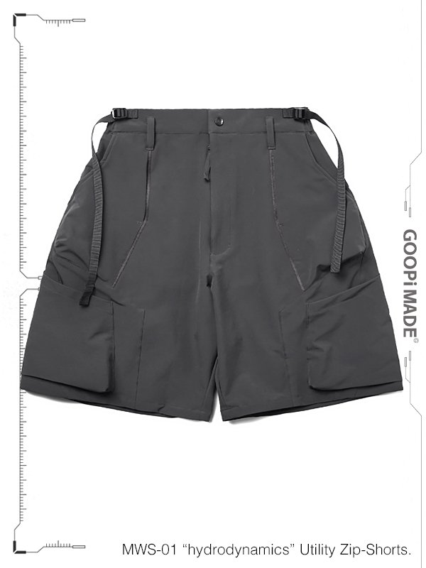 GOOPiMADE - グーピーメイド - MWS-01 “hydrodynamics” Utility Zip-Shorts - SHINKIROU