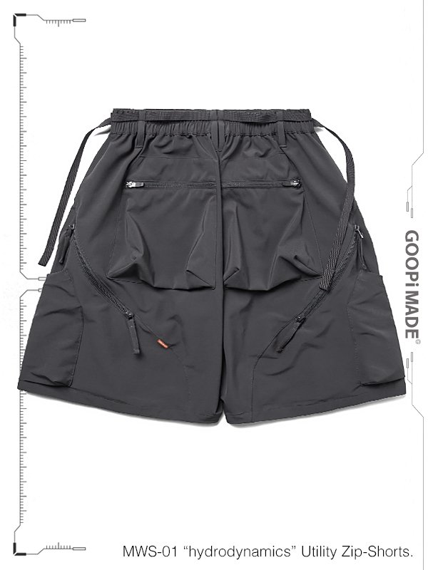 GOOPiMADE - グーピーメイド - MWS-01 “hydrodynamics” Utility Zip-Shorts - SHINKIROU