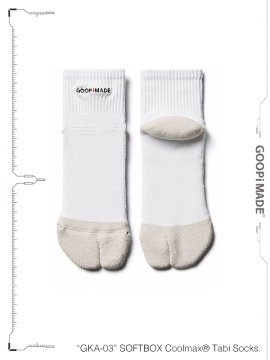 <strong>GOOPiMADE</strong>“GKA-03“ SOFTBOX Coolmax® Tabi Socks (Light)<br>WHITE