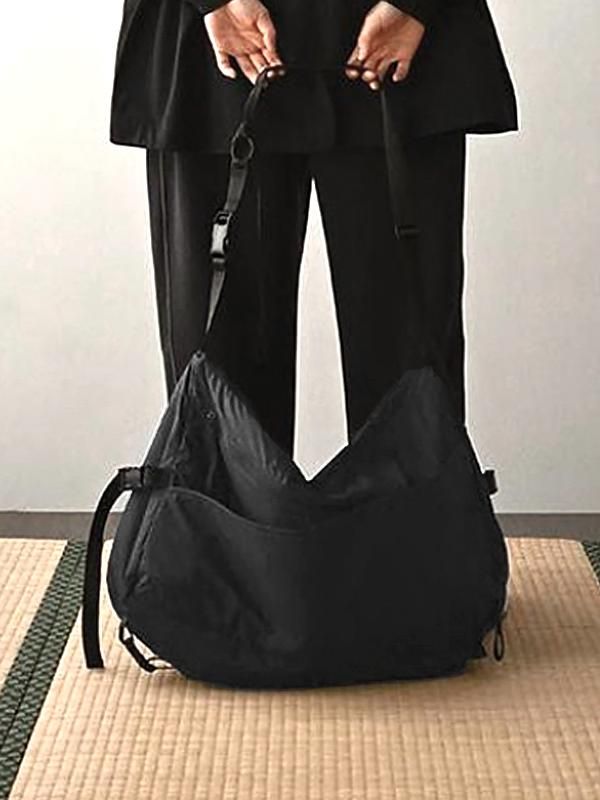 Raucohouse】Nylon Buckle Messenger Bag （Raucohouse】Nylon