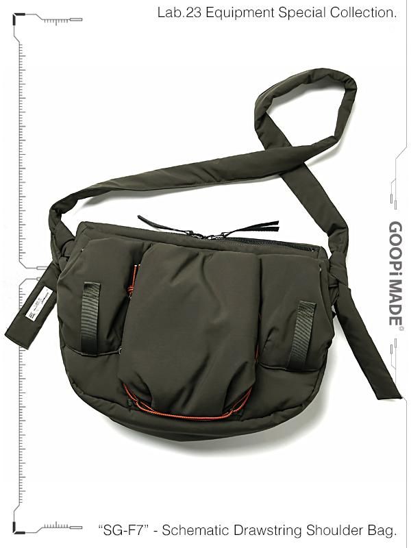 GOOPiMADE - “SG-F7” - Schematic Drawstring Shoulder Bag