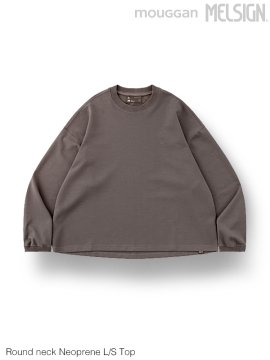 <strong>MELSIGN x mouggan</strong>Round neck Neoprene L/S Top<br>DARK PALM