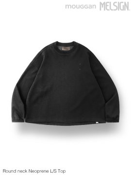 <strong>MELSIGN x mouggan</strong>Round neck Neoprene L/S Top<br>BLACK