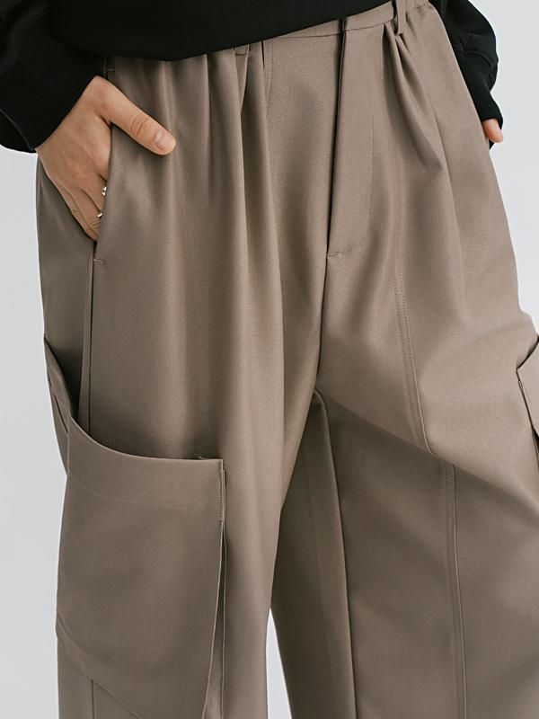 MELSIGN x mouggan - Elastic Wide-leg Suit Trousers