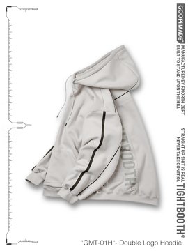 <strong>GOOPiMADE x TIGHTBOOTH</strong>GMT-01H Double Logo Hoodie<br>GRAY