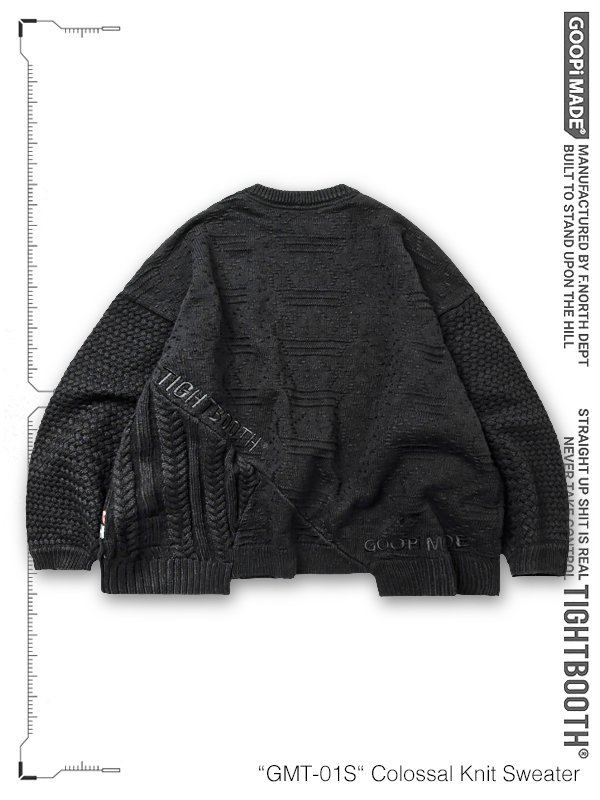 GOOPiMADE x TIGHTBOOTH“GMT-01S“ Colossal Knit Sweater ...