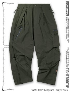 <strong>GOOPiMADE x TIGHTBOOTH</strong>GMT-01P Diagram Utility Pants<br>BREWSTER GREEN