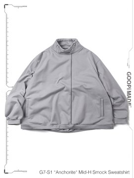 <strong>GOOPiMADE</strong>G7-S1 “Anchorite“ Mid-H Smock Sweatshirt<br>L-GRAY