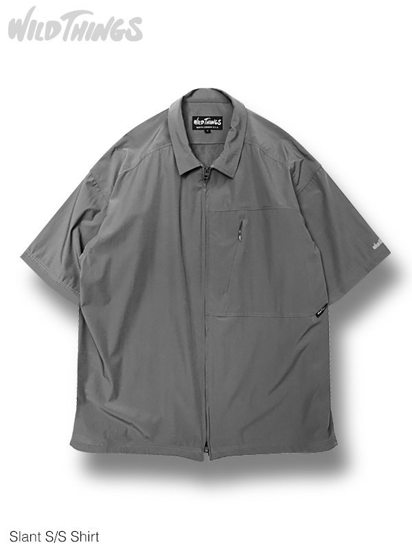 WILD THNGS - Slant S/S Shirt - スラントショートスリーブシャツ - SHINKIROU1.0