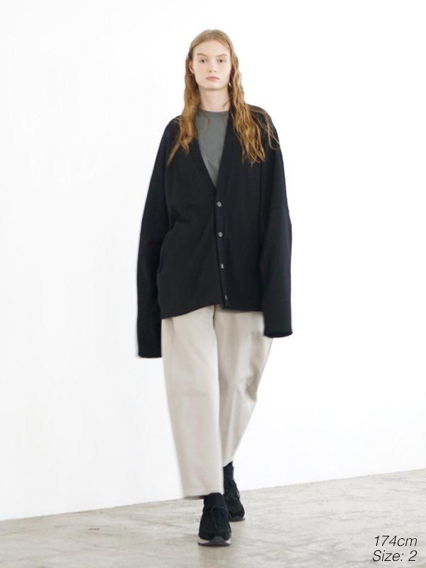 nowm】CENTER SEAM DROP CROTCH EASY CROPPED WIDE PANTS
