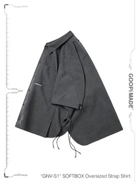 <strong>GOOPiMADE</strong>GNV-S1 SOFTBOX Oversized Strap Shirt <br>GRAY