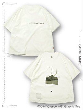 <strong>GOOPiMADE</strong>M005-i Crescent-G Graphic Tee<br>WHITE