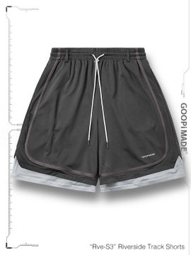 <strong>GOOPiMADE</strong>Rve-S3 Riverside Track Shorts<br>IRON