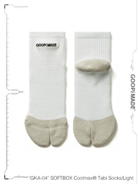 <strong>GOOPiMADE</strong>GKA-04 SOFTBOX Coolmax® Tabi Socks (Light)<br>WHITE 