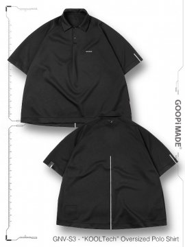 <strong>GOOPiMADE</strong>GNV-S3 - KOOLTech Oversized Polo Shirt  <br>SHADOW