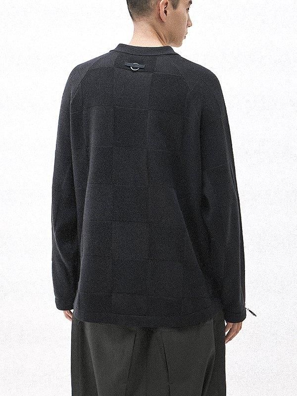 GOOPiMADE x AES - “G.A.T-01K” Checkerboard Knit Polo Shirt GOOPiMADE x AES - “G.A.T-01K” Checkerboard Knit Polo Shirt