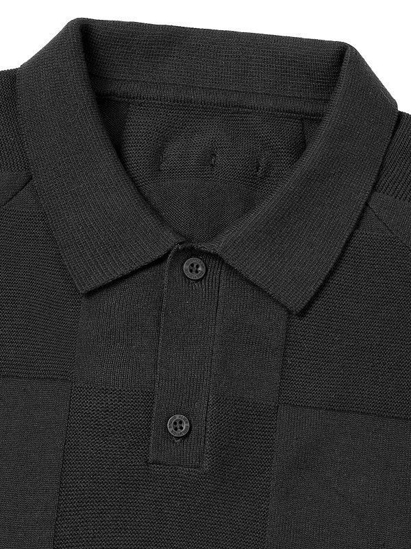 GOOPiMADE x AES - “G.A.T-01K” Checkerboard Knit Polo Shirt GOOPiMADE x AES - “G.A.T-01K” Checkerboard Knit Polo Shirt