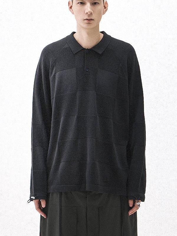 GOOPiMADE x AES - “G.A.T-01K” Checkerboard Knit Polo Shirt GOOPiMADE x AES - “G.A.T-01K” Checkerboard Knit Polo Shirt