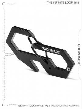 <strong>GOOPiMADE</strong>8SE-M01A GOOPiMADE THE 8 Karabiner Metal Hardware <br>MATT BLACK