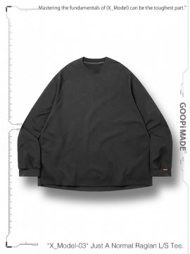 <strong>GOOPiMADE</strong>X_Model-03 Just A Normal Raglan L/S Tee<br>BLACK