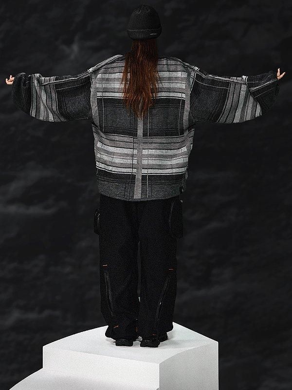 GOOPiMADE - “8SE-01K“ MEGA-type Plaid Knit Sweater