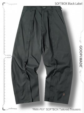 <strong>GOOPiMADE</strong>RMX-P01 SOFTBOX Tailored Trousers<br>DARK LOCH-NESS