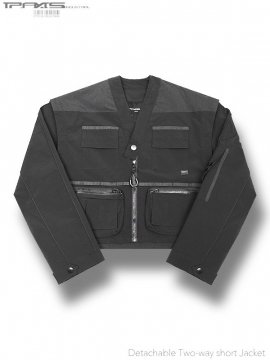 <strong> IP-AXIS STUDIO</strong>Detachable Two-way Short Jacket<br>BLACK