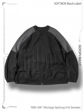 <strong>GOOPiMADE</strong>8SE-03K Montage Splicing Knit Sweater<br>SHADOW